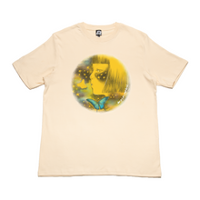 Load image into Gallery viewer, &quot;わたしたち&quot; Cut and Sew Wide-body Tee Beige/White