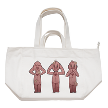 Load image into Gallery viewer, “Wise Puppets&quot; Tote Carrier Bag Cream/Green
