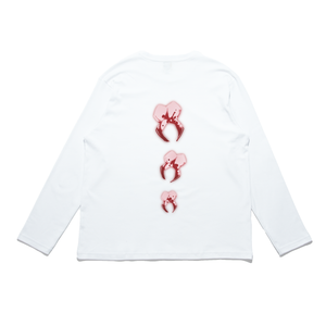 "Slasher Ed" Cut and Sew Wide-body Long Sleeved Tee White