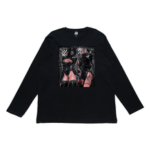 Load image into Gallery viewer, &quot;Latex&quot; Cut and Sew Wide-body Long Sleeved Tee Black / White
