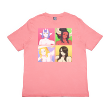 Load image into Gallery viewer, &quot;The Girls&quot; Cut and Sew Wide-body Tee White/Salmon Pink