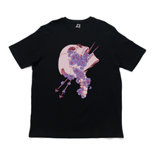 Load image into Gallery viewer, &quot;Silencio &quot; Cut and Sew Wide-body Tee Black/Salmon Pink/White