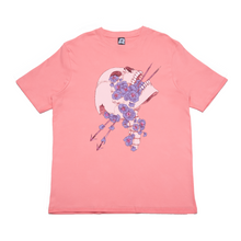 Load image into Gallery viewer, &quot;Silencio &quot; Cut and Sew Wide-body Tee Black/Salmon Pink/White