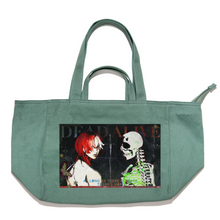 Load image into Gallery viewer, &quot;Dead Alive&quot; Tote Carrier Bag Cream/Green