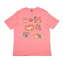Load image into Gallery viewer, &quot;Birthday&quot; Cut and Sew Wide-body Tee Salmon Pink