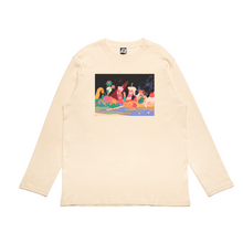 Load image into Gallery viewer, &quot;Sweet Birthday&quot; Cut and Sew Wide-body Long Sleeved Tee Beige