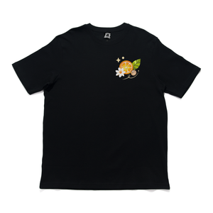 "Summer Citrus" Cut and Sew Wide-body Tee Black