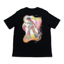 Load image into Gallery viewer, &quot; Rhinestone Cow Girl&quot; Cut and Sew Wide-body Tee Black