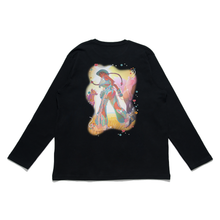 Load image into Gallery viewer, &quot; Rhinestone Cow Girl&quot; Cut and Sew Wide-body Long Sleeved Tee Black