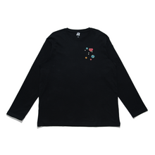 Load image into Gallery viewer, &quot; Rhinestone Cow Girl&quot; Cut and Sew Wide-body Long Sleeved Tee Black