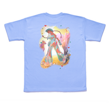 Load image into Gallery viewer, &quot; Rhinestone Cow Girl &quot; Taper-Fit Heavy Cotton Tee Sky Blue