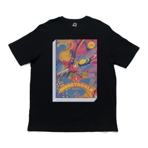 "Shojo Cover" Cut and Sew Wide-body Tee Black
