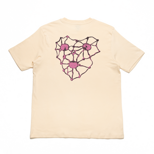 "Empathy & Heart" Cut and Sew Wide-body Tee Beige