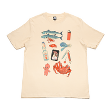 Load image into Gallery viewer, &quot;Memory Bank&quot; Cut and Sew Wide-body Tee White/Beige/Black
