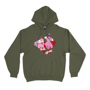 "Valentines" Fleece Hoodie Beige / Khaki [LIMITED 6 Feb - 28 Feb 2025]