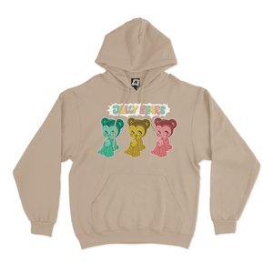 "Jelly Bears" Fleece Hoodie Beige