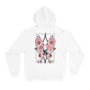 "Moth" Basic Hoodie White