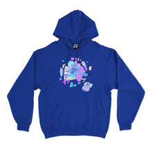 Load image into Gallery viewer, &quot;TADA CatGuy&quot; Basic Hoodie Cobalt Blue/Light Pink