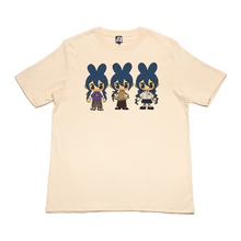 Load image into Gallery viewer, &quot;Three little bnuys&quot;  Cut and Sew Wide-body Tee Black/Beige