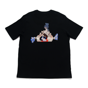 "Milk Bunny" Cut and Sew Wide-body Tee White/Black/Red