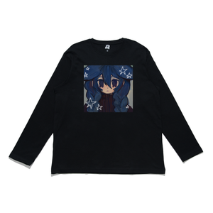 " Star bunny girl" Cut and Sew Wide-body Long Sleeved Tee Beige/White/Black