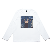 Load image into Gallery viewer, &quot; Star bunny girl&quot; Cut and Sew Wide-body Long Sleeved Tee Beige/White/Black