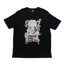 Load image into Gallery viewer, &quot;Berry-sama&quot; Cut and Sew Wide-body Tee Black/Salmon Pink