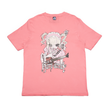 Load image into Gallery viewer, &quot;Berry-sama&quot; Cut and Sew Wide-body Tee Black/Salmon Pink