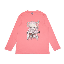 Load image into Gallery viewer, &quot;Berry-Sama&quot; Cut and Sew Wide-body Long Sleeved Tee Salmon Pink/Black