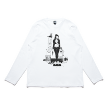 Load image into Gallery viewer, &quot;Snack Break &amp; Toy&quot; Cut and Sew Wide-body Long Sleeved Tee White/Black