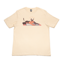 Load image into Gallery viewer, &quot;2&quot; Cut and Sew Wide-body Tee White/Beige