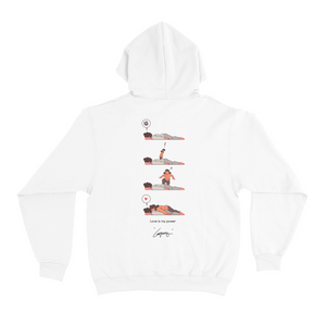 "2" Basic Hoodie White/Beige