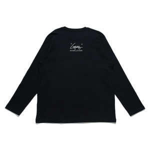 "3" Cut and Sew Wide-body Long Sleeved Tee White