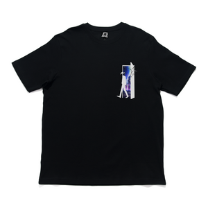 "Right Beside You" Cut and Sew Wide-body Tee White/Black