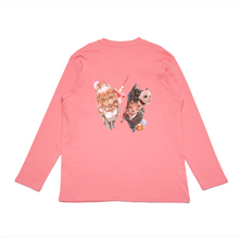 Load image into Gallery viewer, &quot;Power &amp; Kobeni&quot; Cut and Sew Wide-body Long Sleeved Tee Salmon Pink