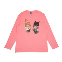 Load image into Gallery viewer, &quot;Power &amp; Kobeni&quot; Cut and Sew Wide-body Long Sleeved Tee Salmon Pink