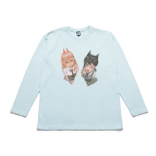 Load image into Gallery viewer, &quot;Power &amp; Kobeni&quot; Taper-Fit Heavy Cotton Long Sleeve Tee Mint