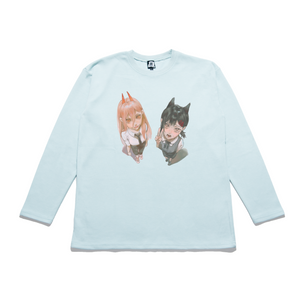 "Power & Kobeni" Taper-Fit Heavy Cotton Long Sleeve Tee Mint