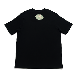 "Duck Bath" Cut and Sew Wide-body Tee White/Black