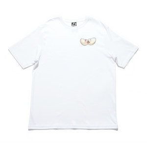 "Lovebirds" Cut and Sew Wide-body Tee White/Beige