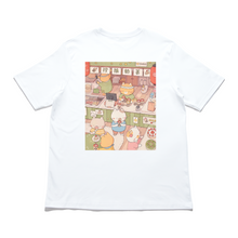 Load image into Gallery viewer, &quot;Boba cats&quot; Cut and Sew Wide-body Tee White/Beige