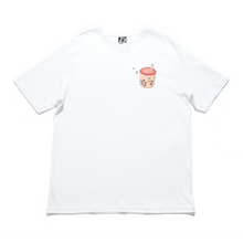 Load image into Gallery viewer, &quot;Boba cats&quot; Cut and Sew Wide-body Tee White/Beige