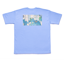 Load image into Gallery viewer, &quot;Flooded&quot; Taper-Fit Heavy Cotton Tee Sky Blue/ Mint