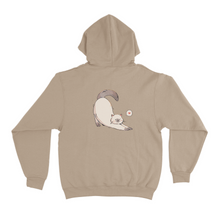 Load image into Gallery viewer, &quot;Cat Yoga&quot; Basic Hoodie Beige