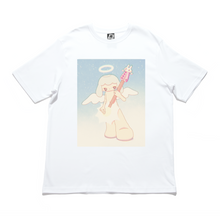 Load image into Gallery viewer, "Worship" Cut and Sew Wide-body Tee White/Beige
