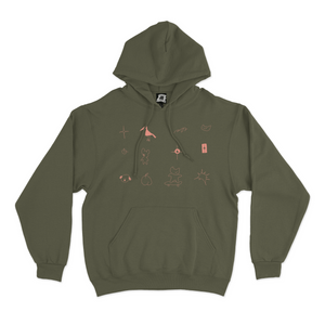 "What Is The Point Of This" Fleece Hoodie Khaki