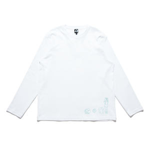 " Unpredictable" Cut and Sew Wide-body Long Sleeved Tee Red/White