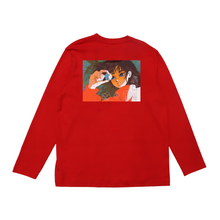 Load image into Gallery viewer, &quot; Unpredictable&quot; Cut and Sew Wide-body Long Sleeved Tee Red/White