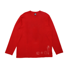 Load image into Gallery viewer, &quot; Unpredictable&quot; Cut and Sew Wide-body Long Sleeved Tee Red/White