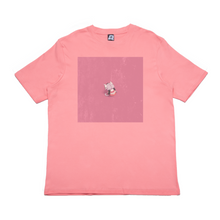 Load image into Gallery viewer, &quot;Angy&quot; Cut and Sew Wide-body Tee White/Salmon Pink